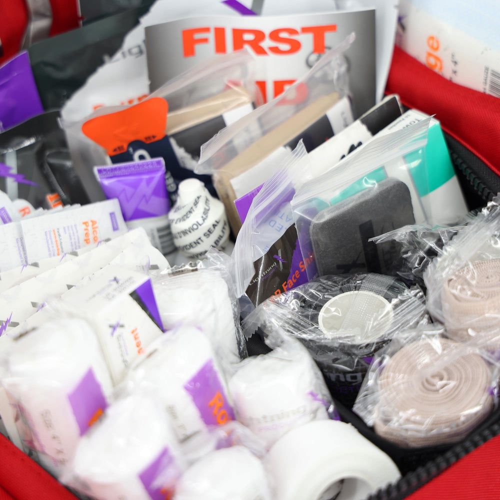 Lightning X Value compact medic bag inside compartments keep supplies neatly accessible