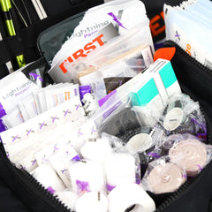 Lightning X Value Compact Medic Bag interior foam dividers show organization.