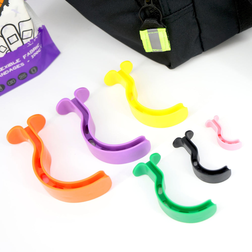 Lightning X Value Compact Medic Bag reflective tape detail increases visibility.