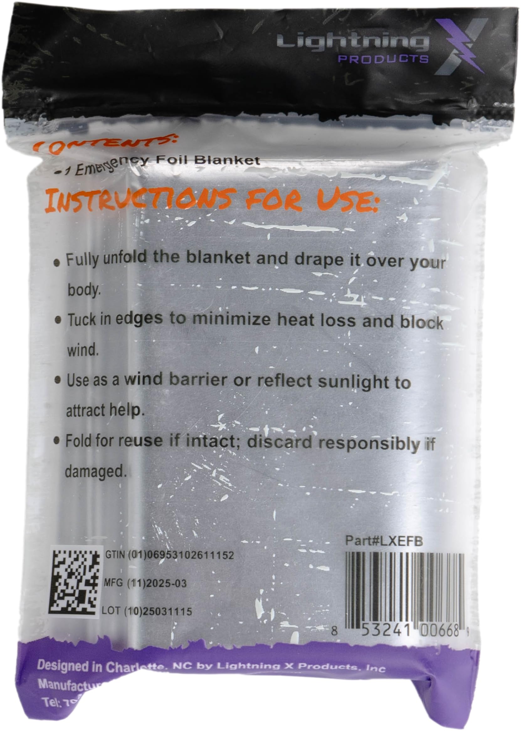 Lightning X Waterproof and windproof material protects from rain and gusts