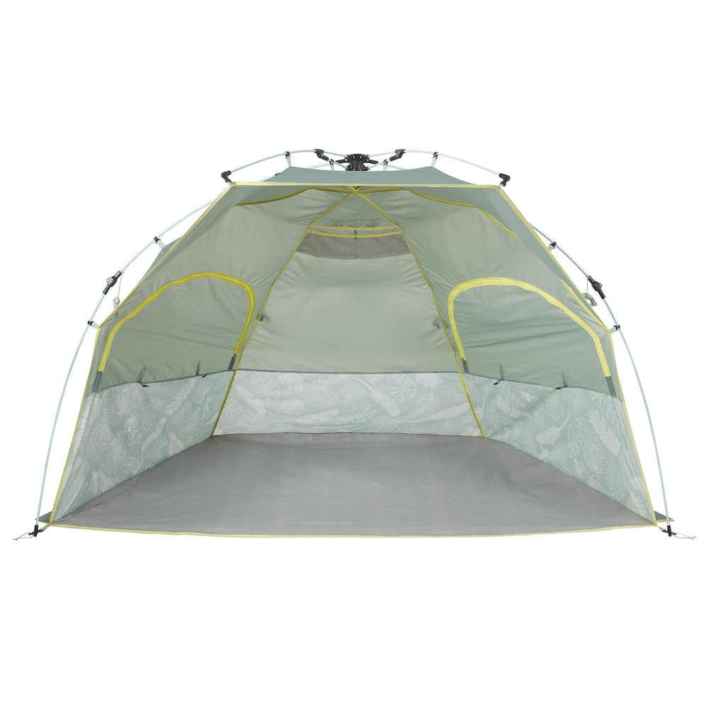 Lightspeed Outdoors ECO QuickShelter beach tent open-windows reveal airflow and outdoor awareness
