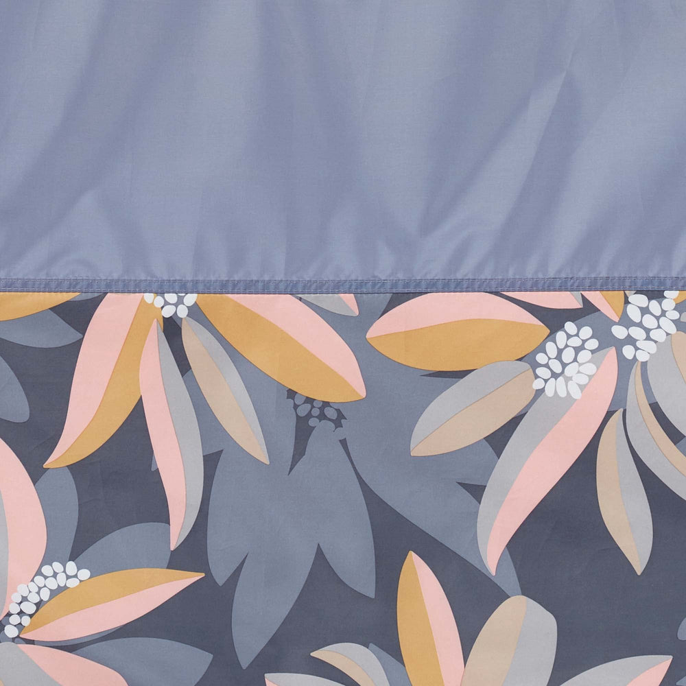 Lightspeed Outdoors family enjoys shade under vintage floral tent on sunny shoreline