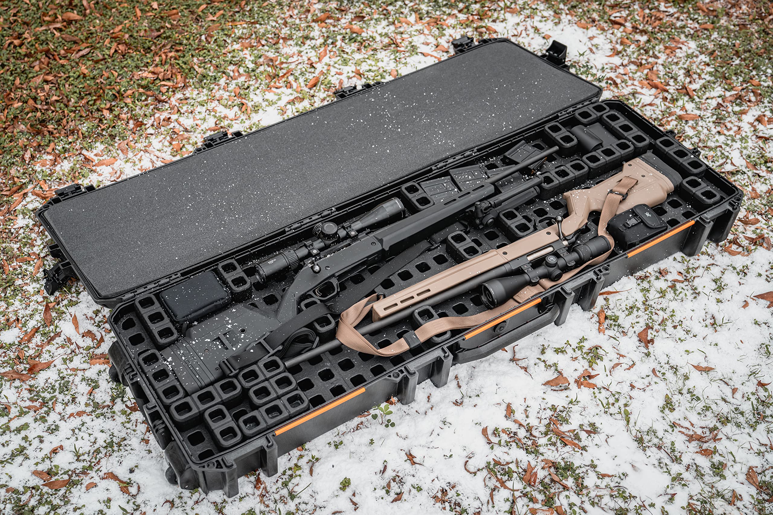 Lightweight EPP blocks protecting gear during transport