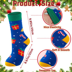 Close-up of Liitrsh Christmas knit beanie hats and crew socks