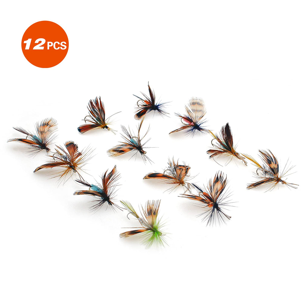 Hand-tied barbed hook on a dry fly