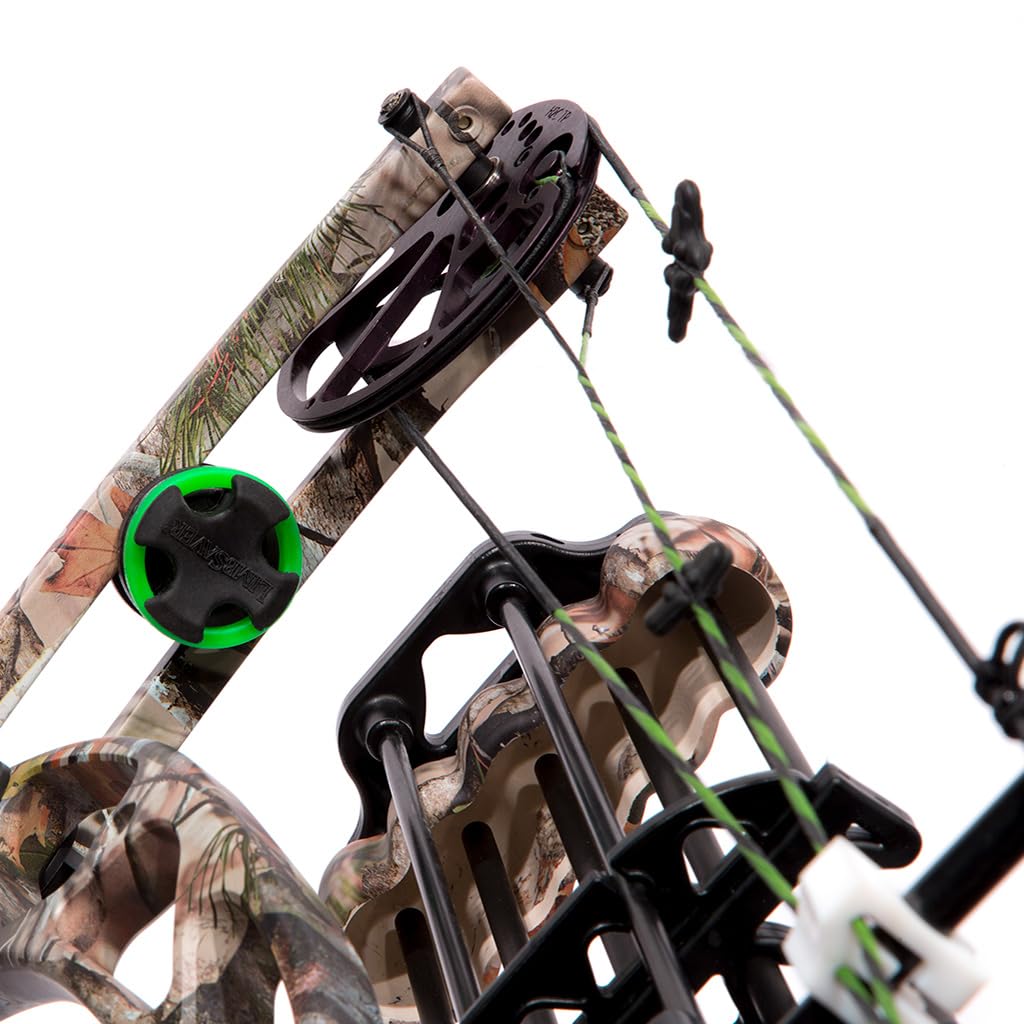 LimbSaver broadband dampener bundle shown in an outdoor bowhunting setup for stealth.