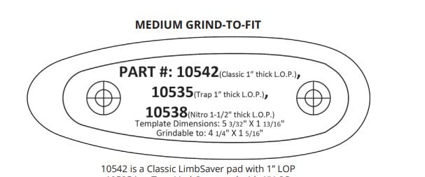 Weather-ready LimbSaver recoil pad for standard stocks