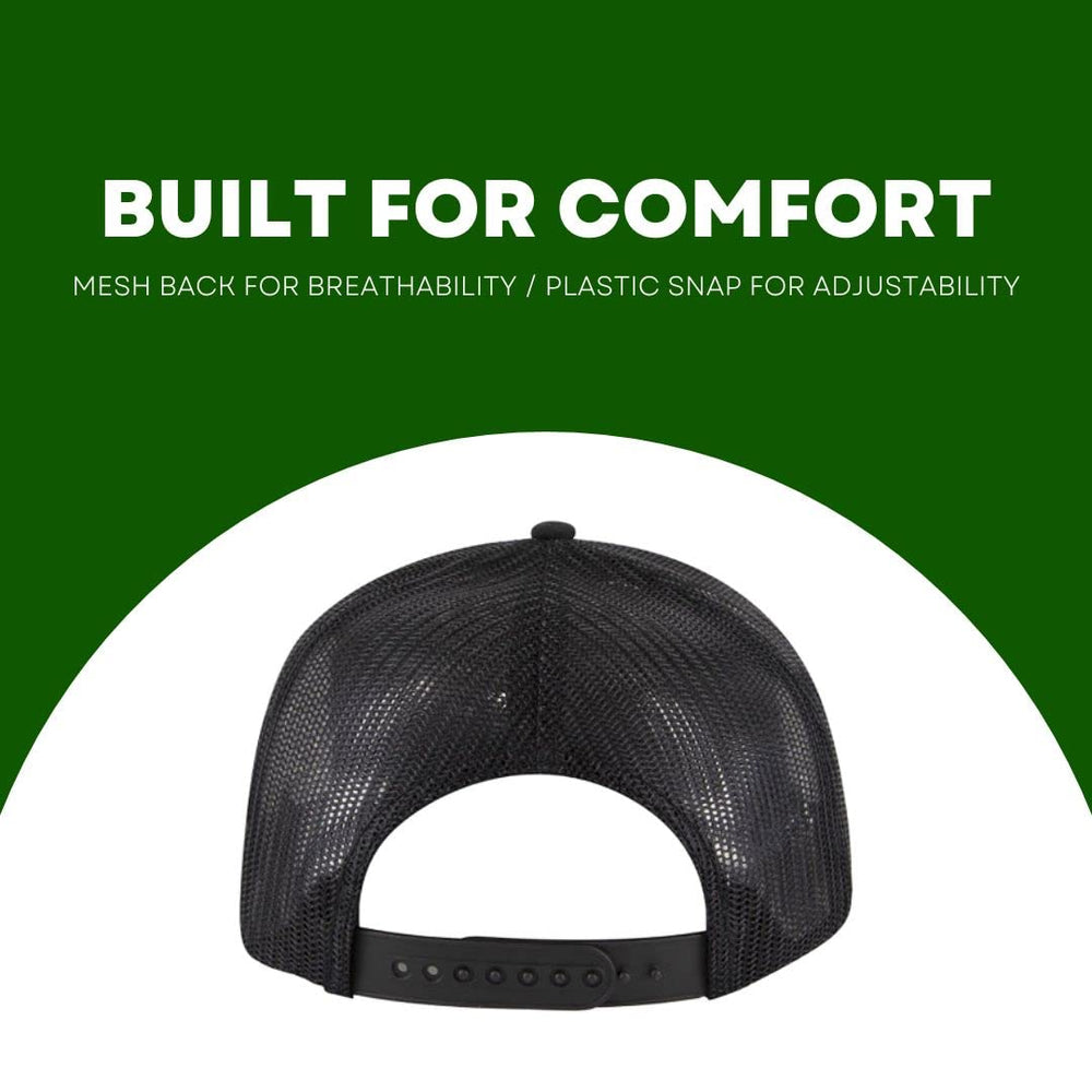 Close-up of breathable mesh panels on LINDO Trucker Hat
