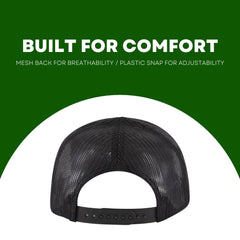 Curved brim and simple branding-free design of LINDO Trucker Hat