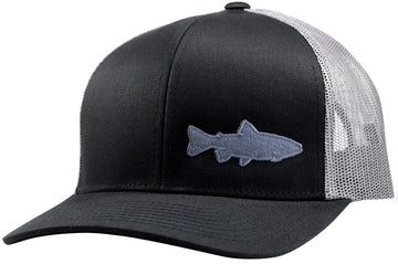 LINDO Trucker Hat Trout Fishing 2.0 front view, simple branding, comfortable fit.