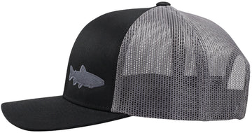LINDO Trucker Hat Trout Fishing 2.0 side view, ideal for outdoor adventures.