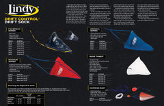 Lindy Fisherman Series drift sock packed compactly for storage on boat