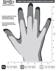 Lindy glove offers a sure grip on slippery fish for easier cleaning.