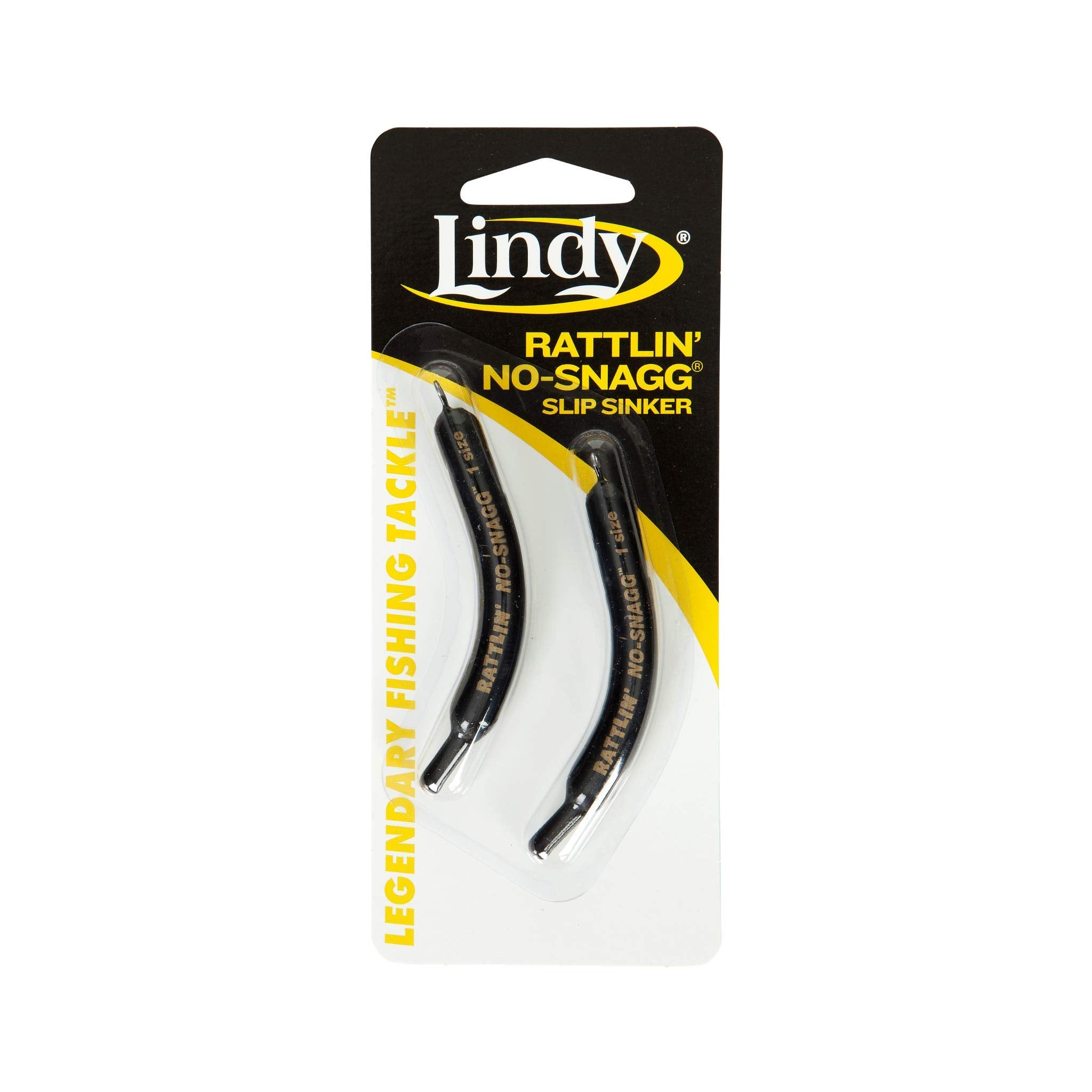 Lindy No-Snagg Slip Sinker brass rattle attracts fish in murky water during rigged presentations.
