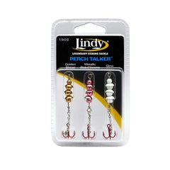 Lindy Perch Talker 1/8 oz three-pack in multicolor ideal for perch bites.