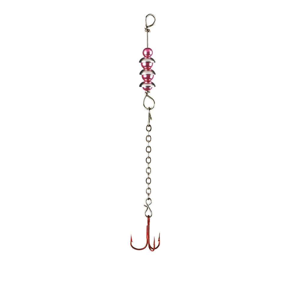 Lindy Perch Talker pink chrome finish attracts perch with shimmering water movement.