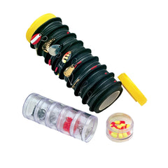 Lindy Rigger X-Treme waterproof canisters protect beads and hooks in rugged conditions.