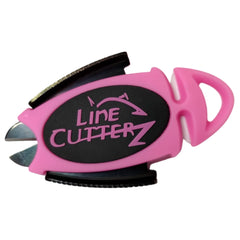 LINE CUTTERZ patented dual hybrid ceramic cutter in pink for precise knot cutting.