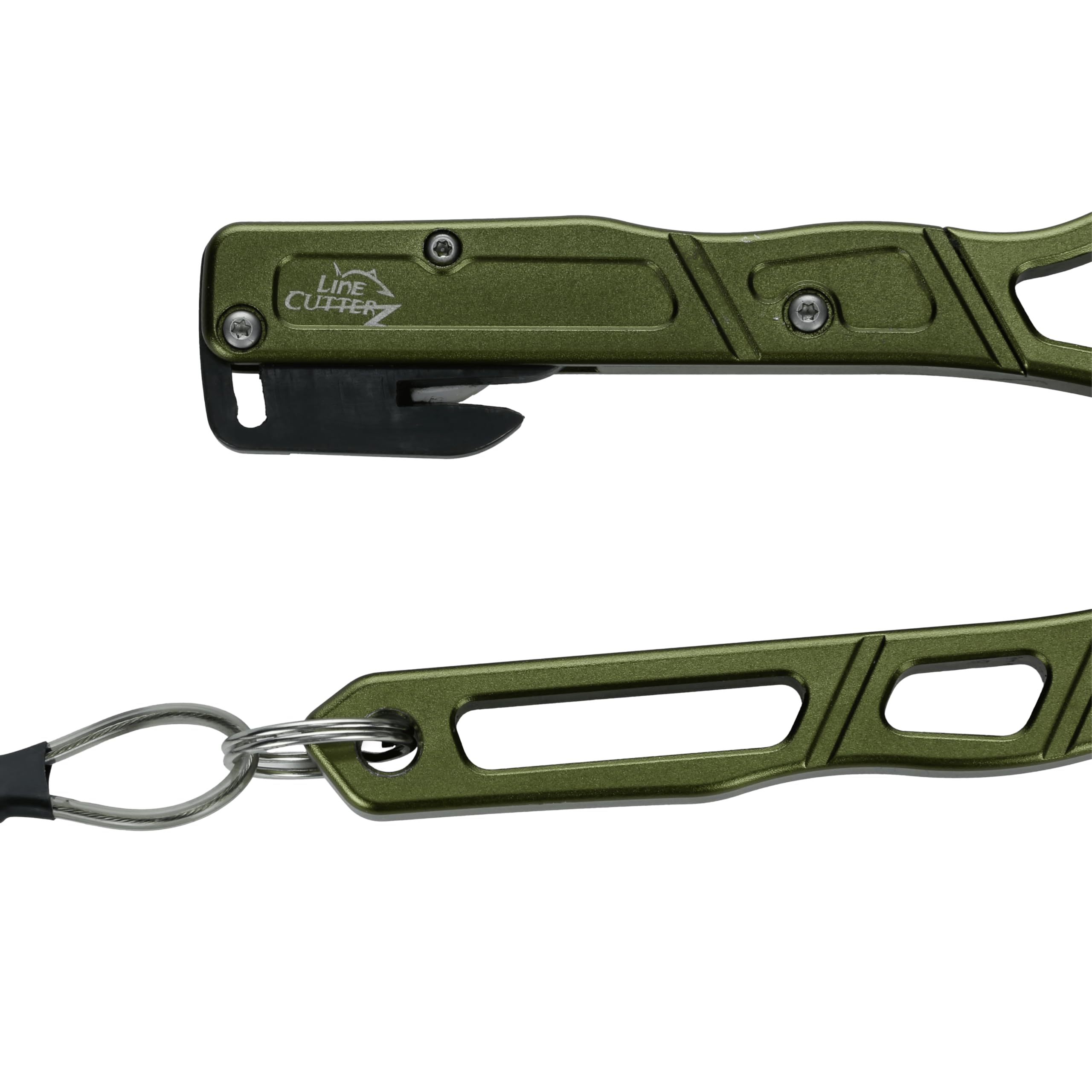 Line Cutterz Elite Pliers retractable cutter deployed for safe gear handling
