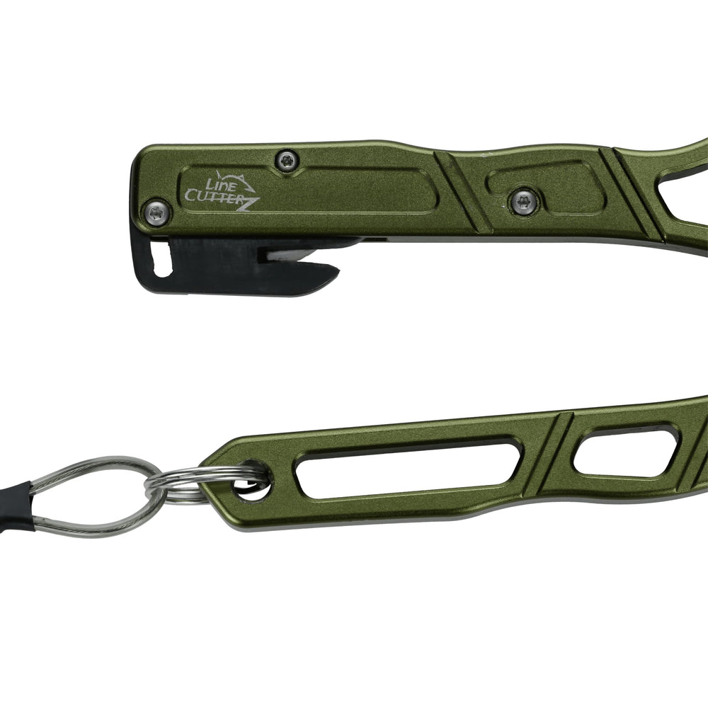 Line Cutterz Elite Pliers retractable cutter deployed for safe gear handling