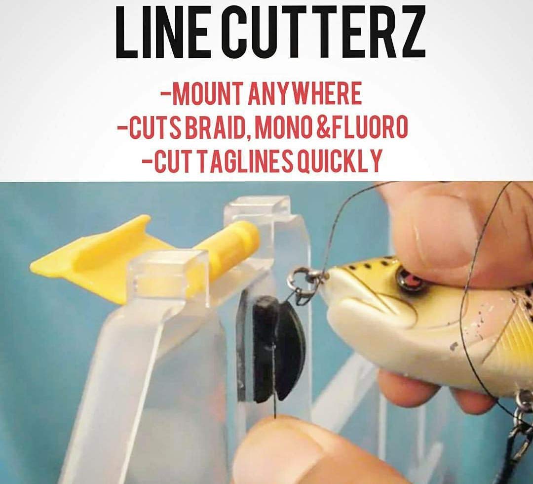 LINE CUTTERZ surf fishing mount grants instant trimming on deck.