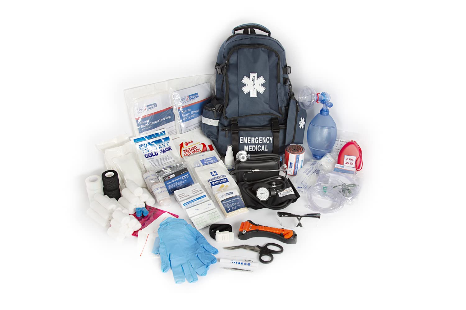 LINE2design First Aid Tactical Bag Kit front view shows compact organization for EMS gear.