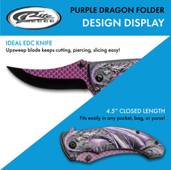 Overall 8 inch length with 4.5 inch handle and 3.5 inch blade