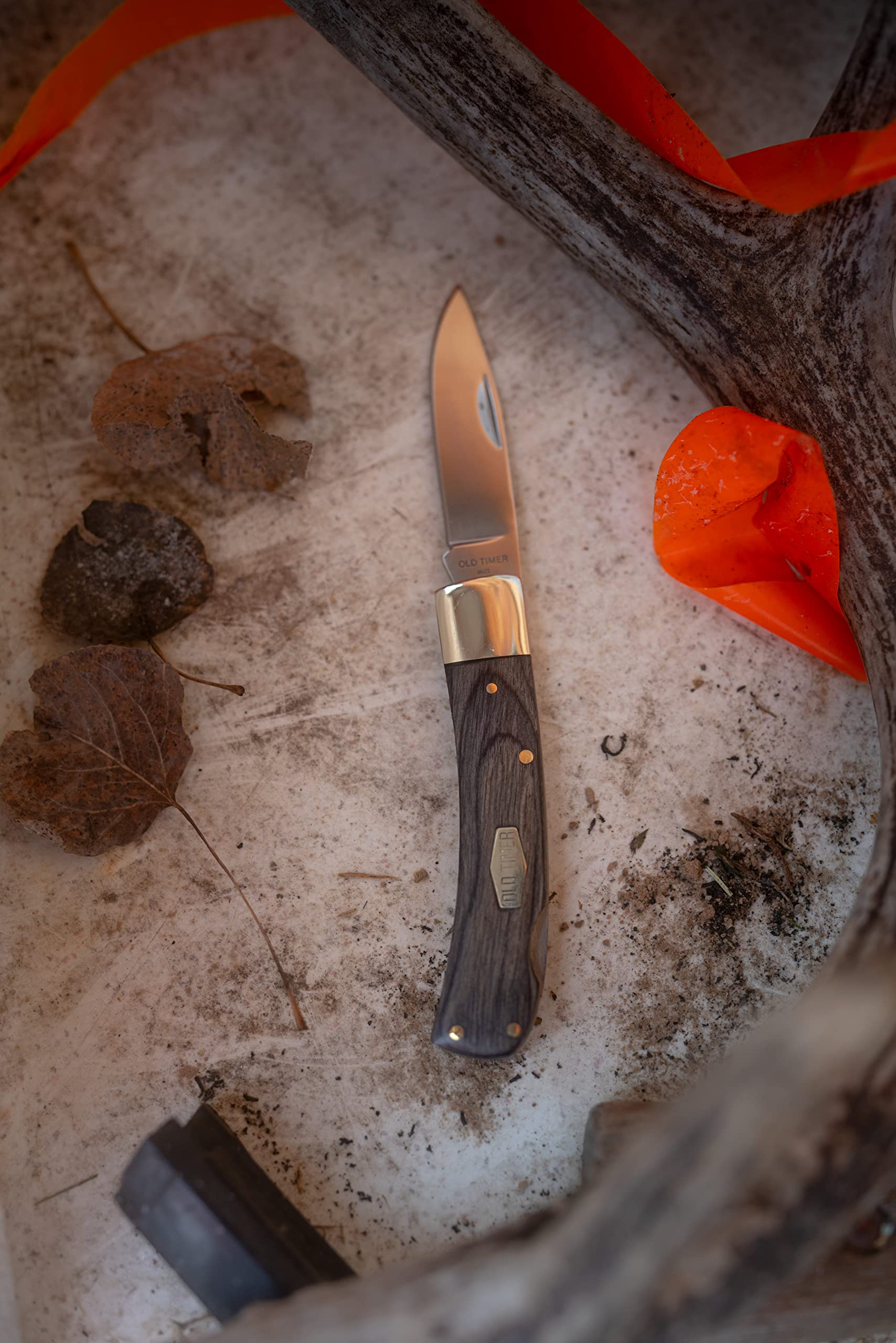 Liner-lock securing the blade