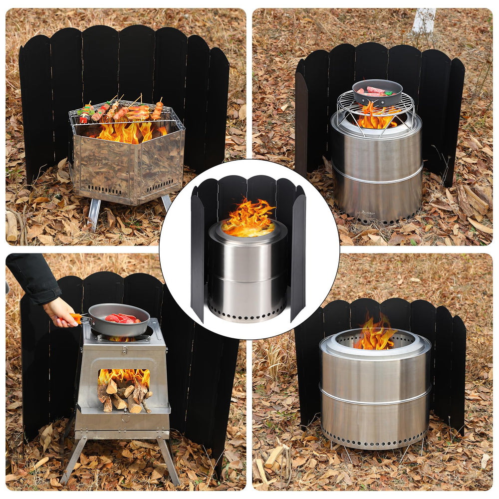 Lineslife compact folding windscreen saves space in packs