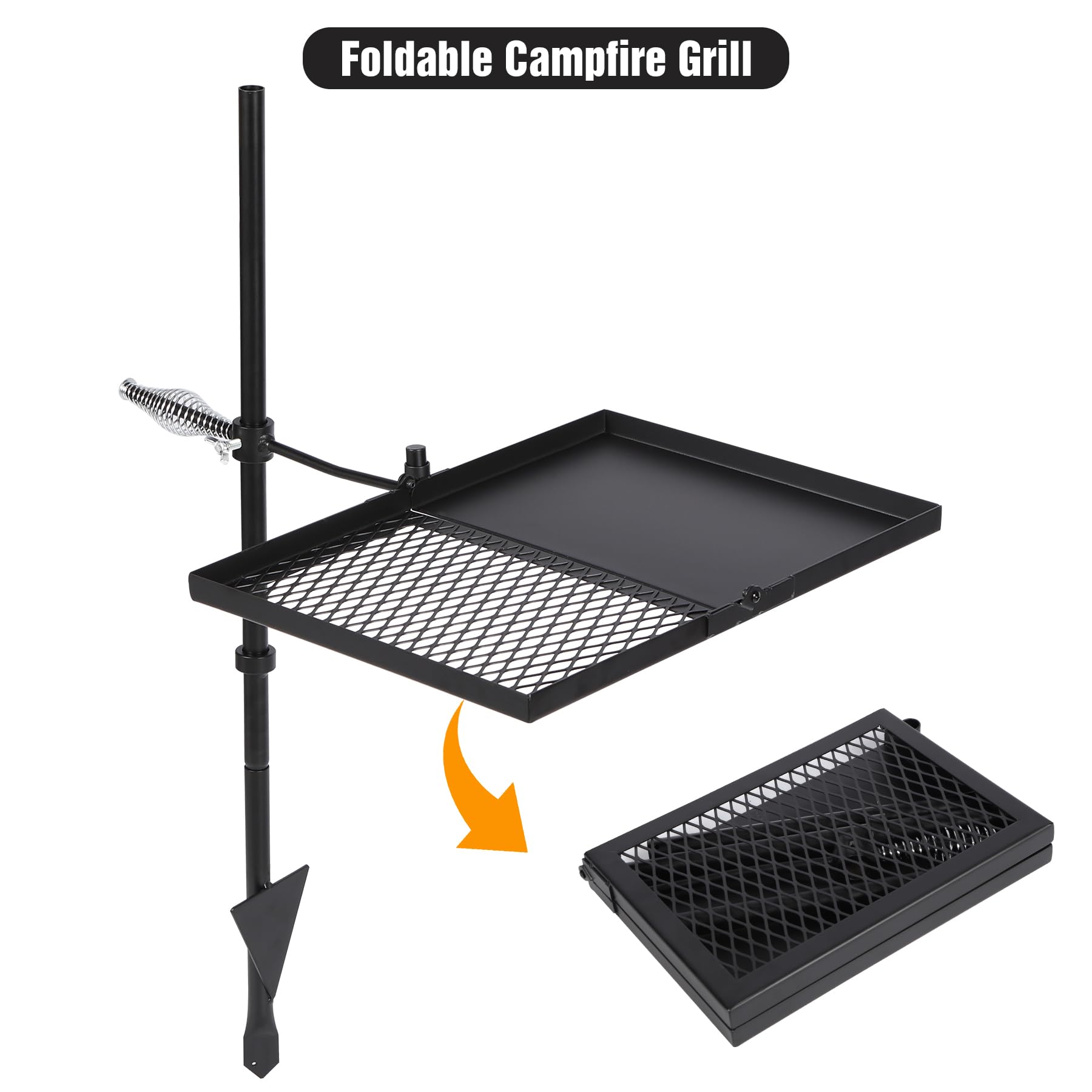 Lineslife adjustable height helps regulate cooking distance from flames.