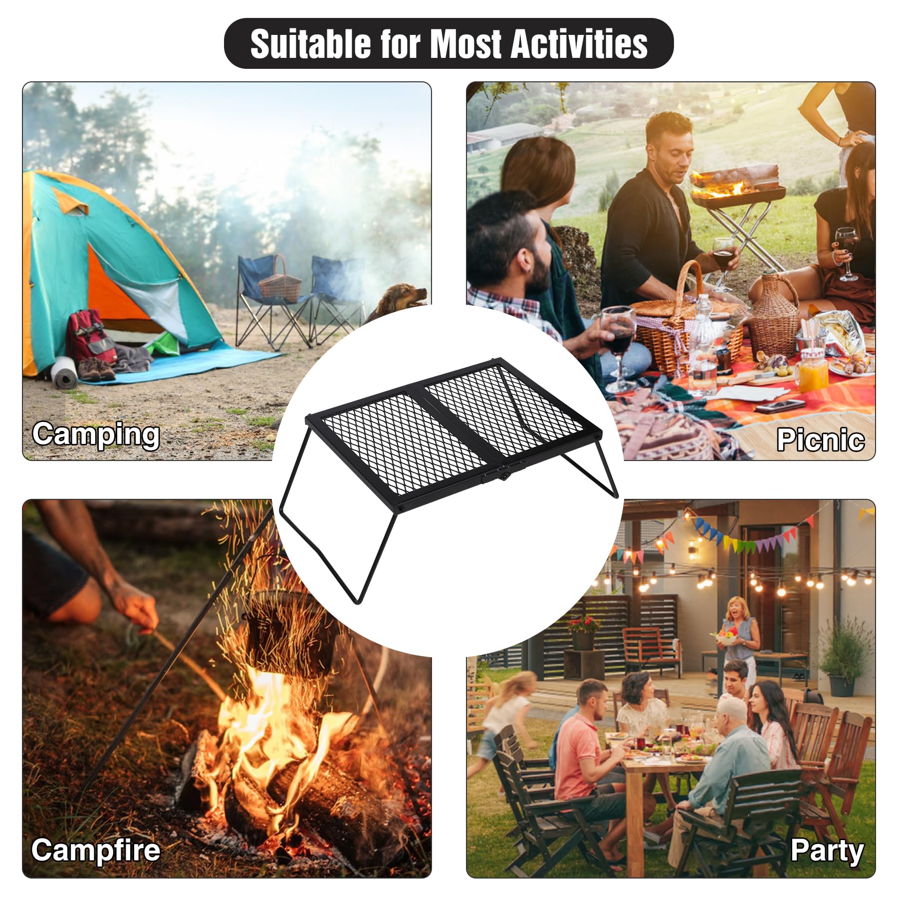 Lineslife versatile use for camping, picnics, and backyard cooking.