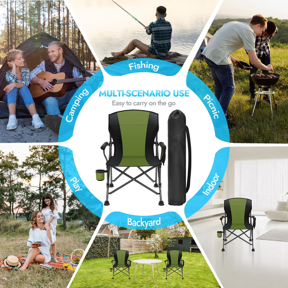 LING RONG 2-pack chair with carry bag ready for travel and outdoor events.