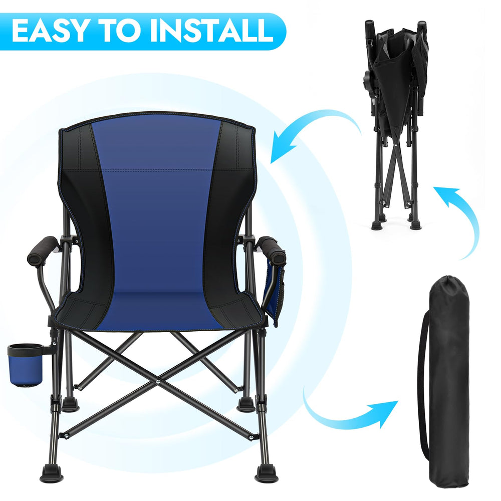 LING RONG oversized chair with side-pocket shows handy storage for essentials