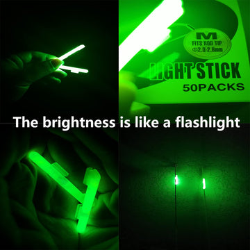 6 glow sticks displayed for product photography
