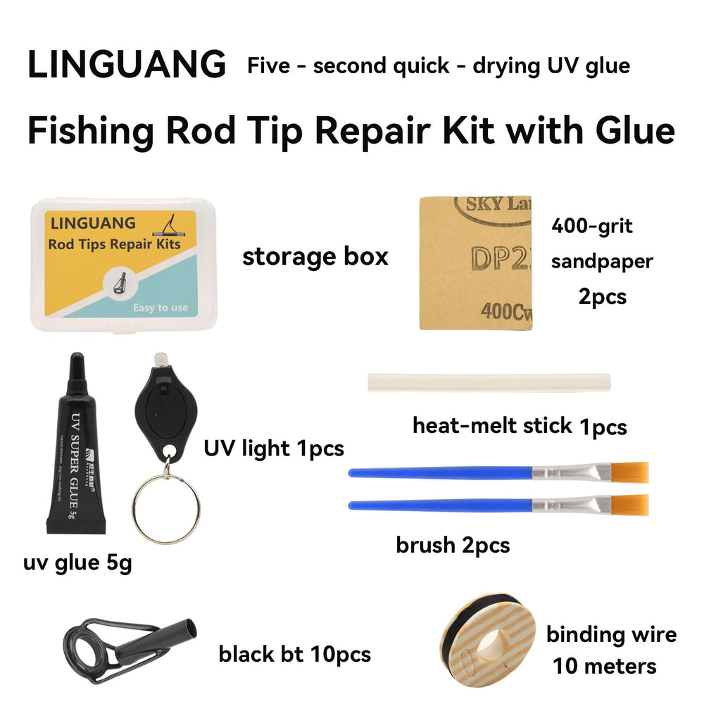 Two cleaning brushes for rod tip maintenance