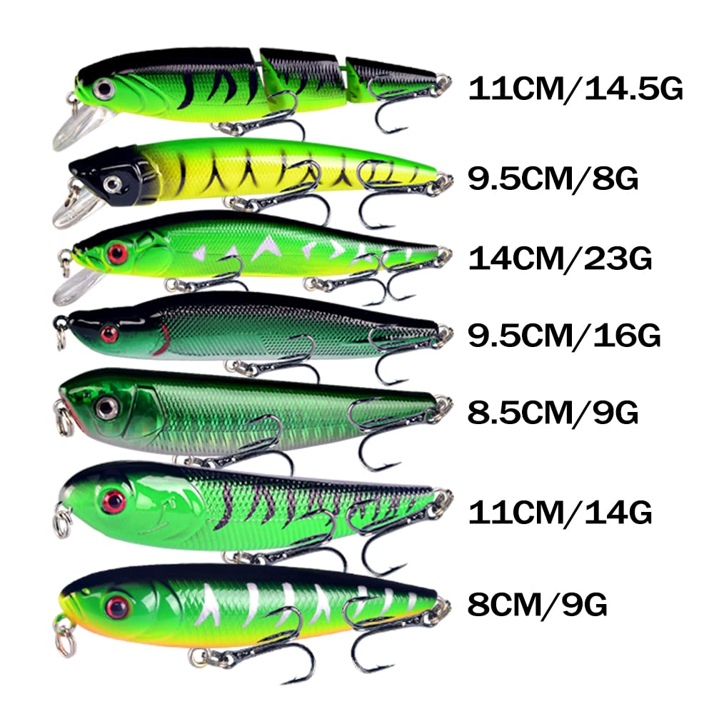 LINGYUE lure set in tackle box display highlights versatile freshwater and saltwater use.