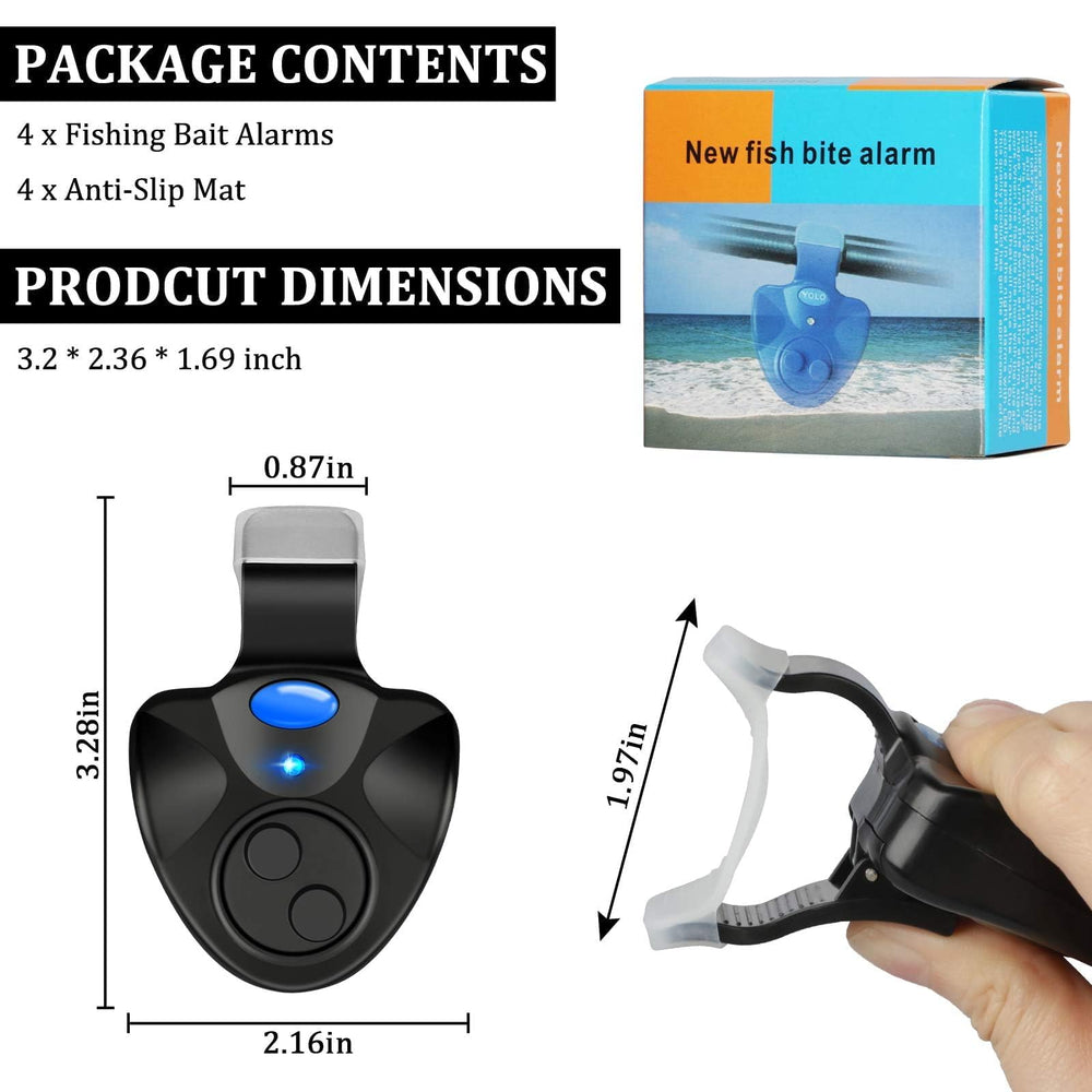 Compact clip-on bite alarm indicators ready to alert you