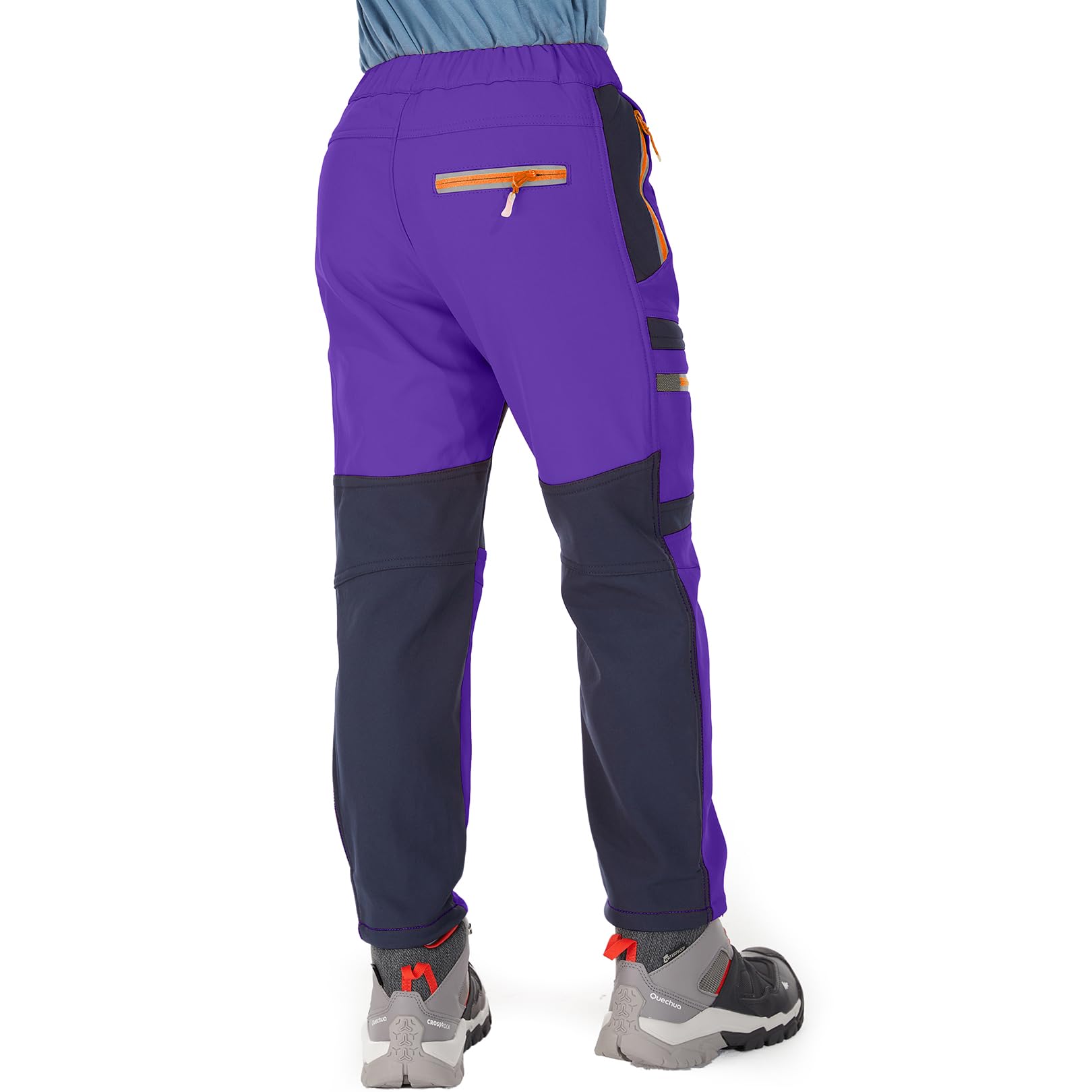 linlon Kids snow pants boot-fit design blocks cold air for warmth