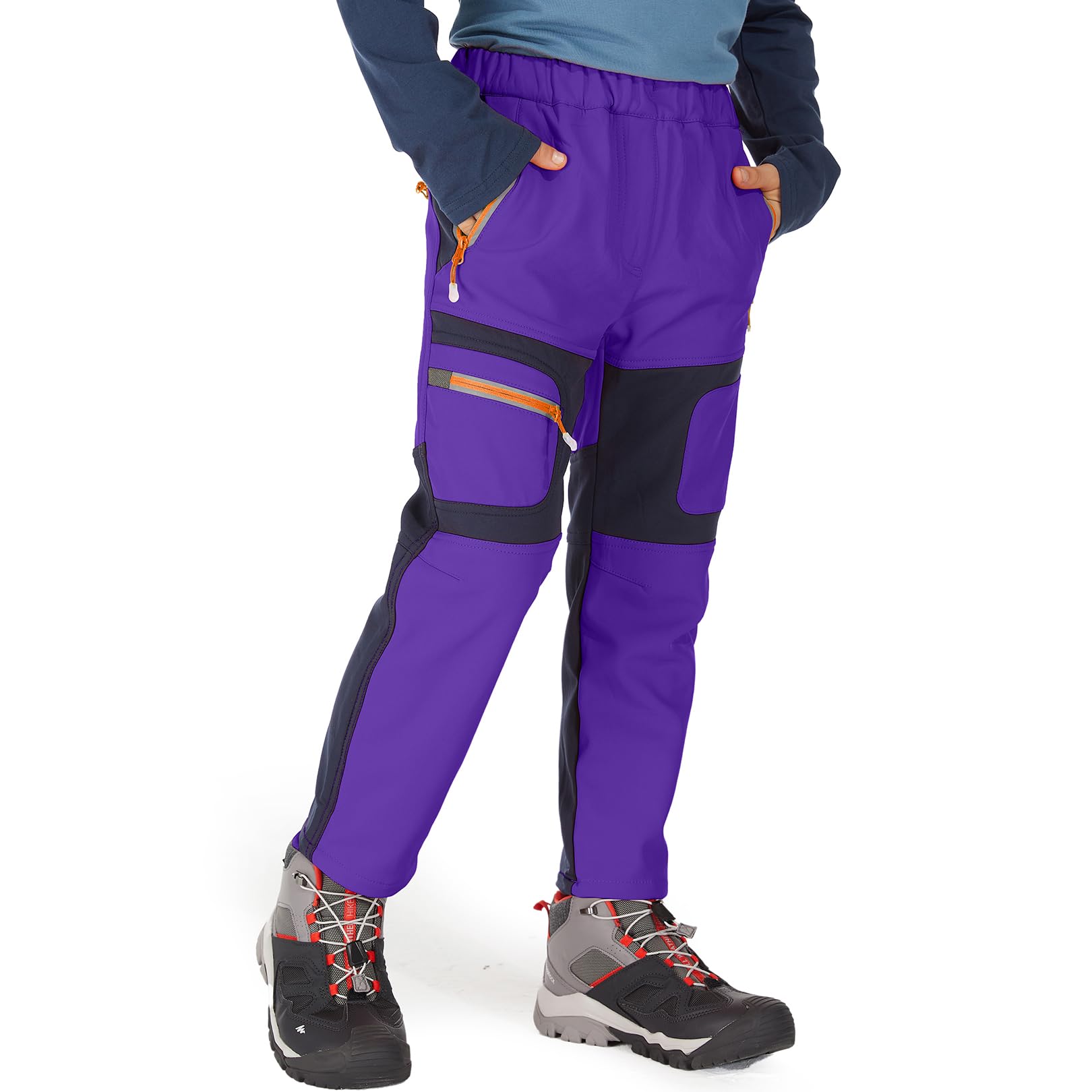 linlon Kids snow pants fleece lining provides warmth and moisture control