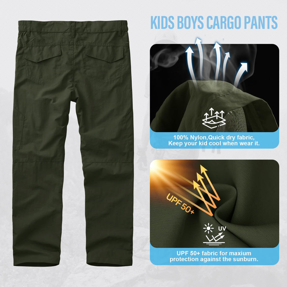 Linlon Kids Cargo Pants UPF 50+ protection for sunny day adventures.