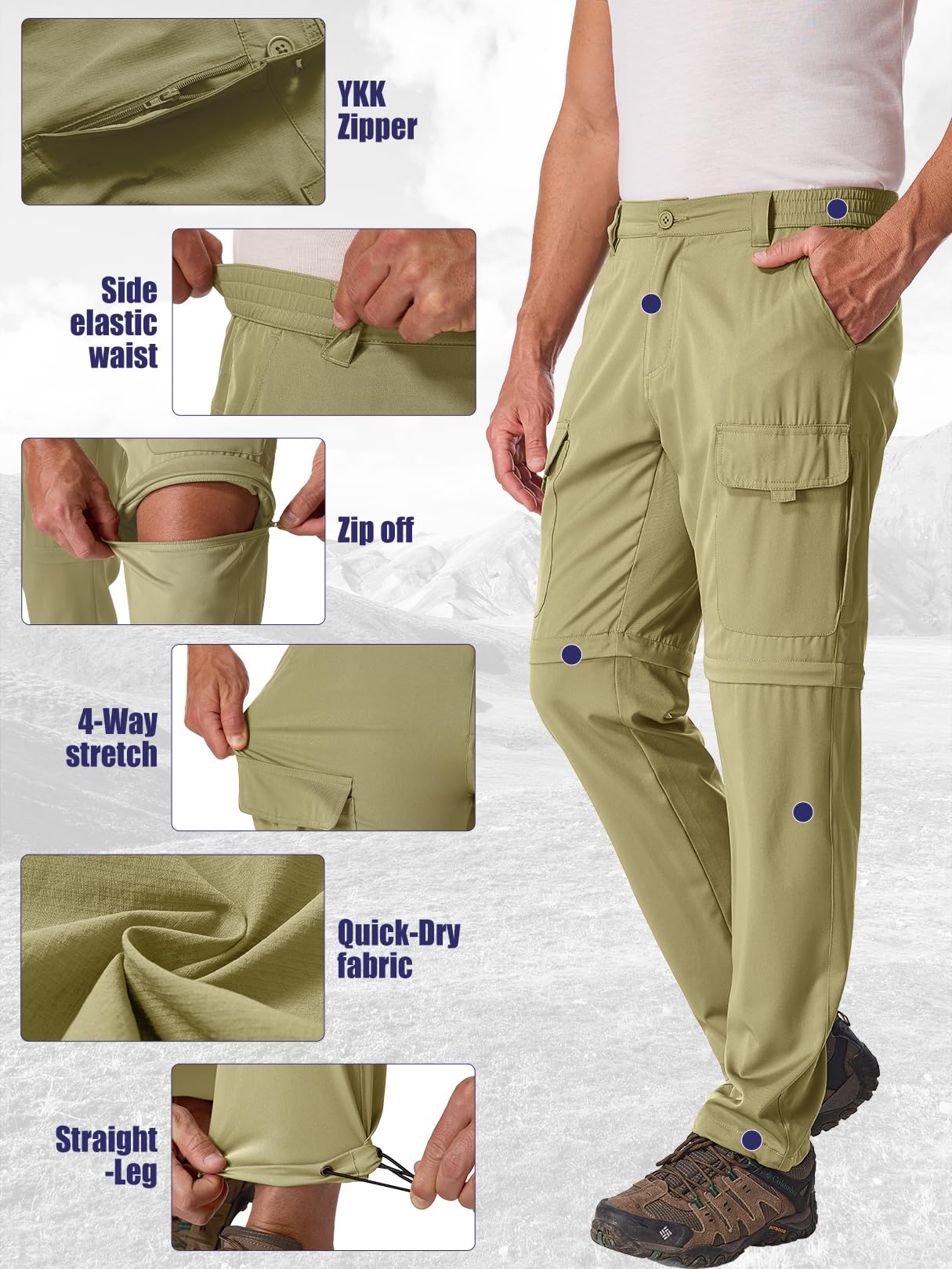 Linlon ripstop durability withstands rugged trails during hiking and fishing.