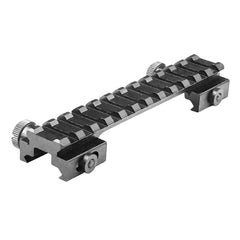 Lion Gears BridgeMount rail emphasizes 5 inch length and 12 slots for expanded accessory options.