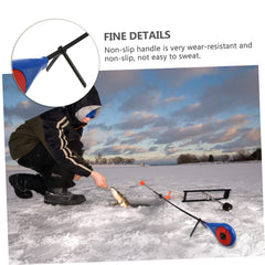 LIOOBO ice fishing rod stored compactly for easy transport.
