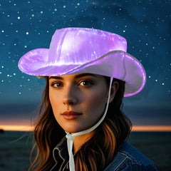 LIOVODE LED bucket hat blue color ideal for crowd-friendly rave outfits