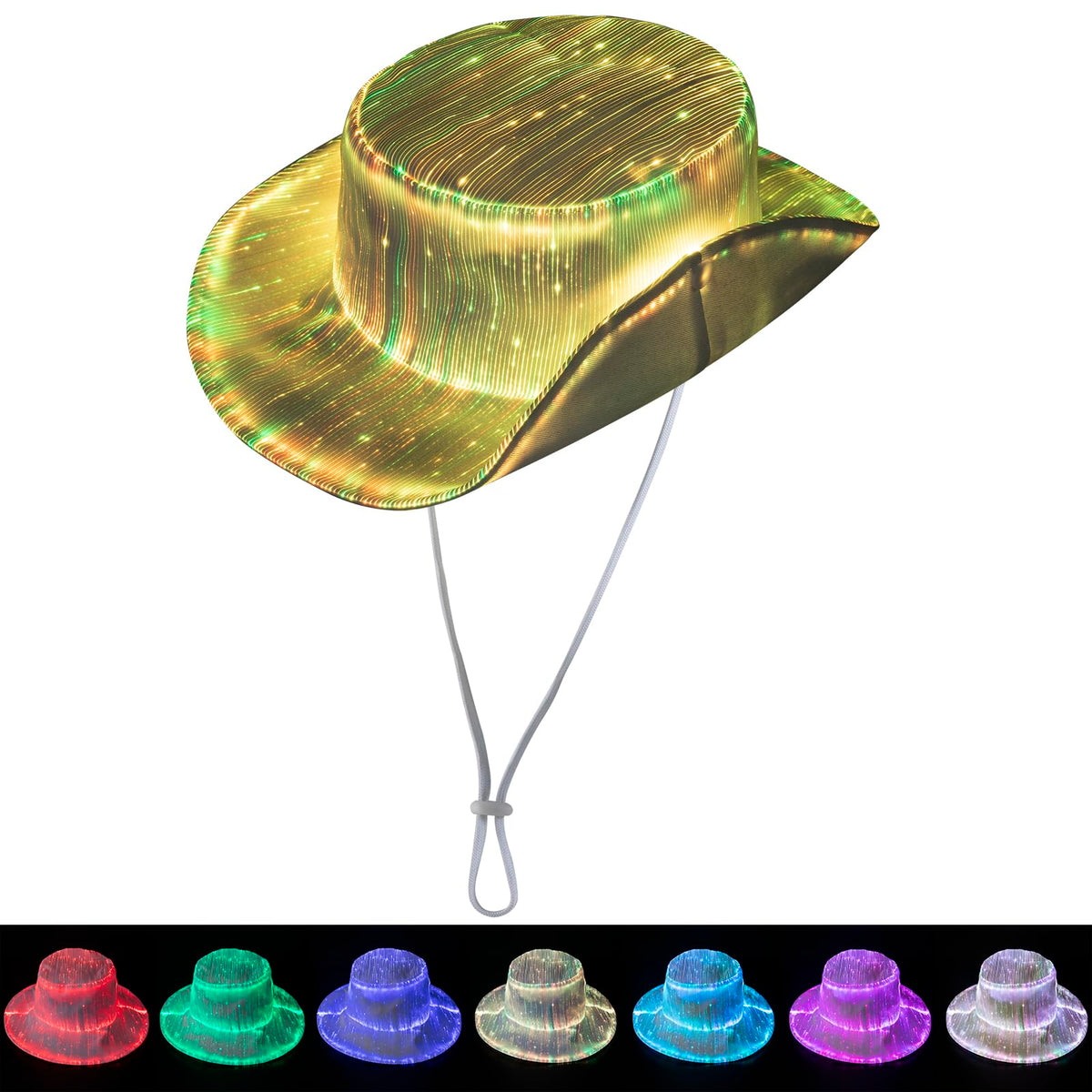 LIOVODE LED bucket hat red color boosts visibility at night parties