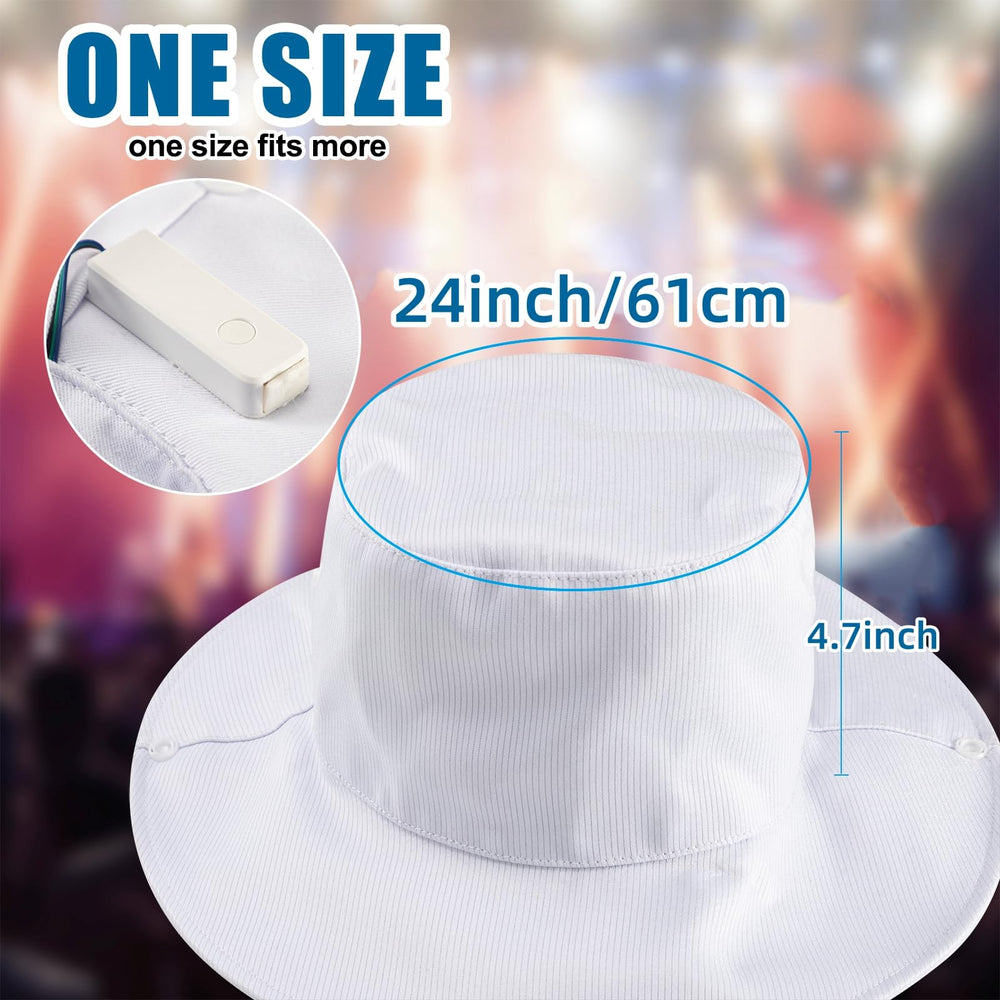 LIOVODE LED bucket hat yellow color attracts attention at large gatherings
