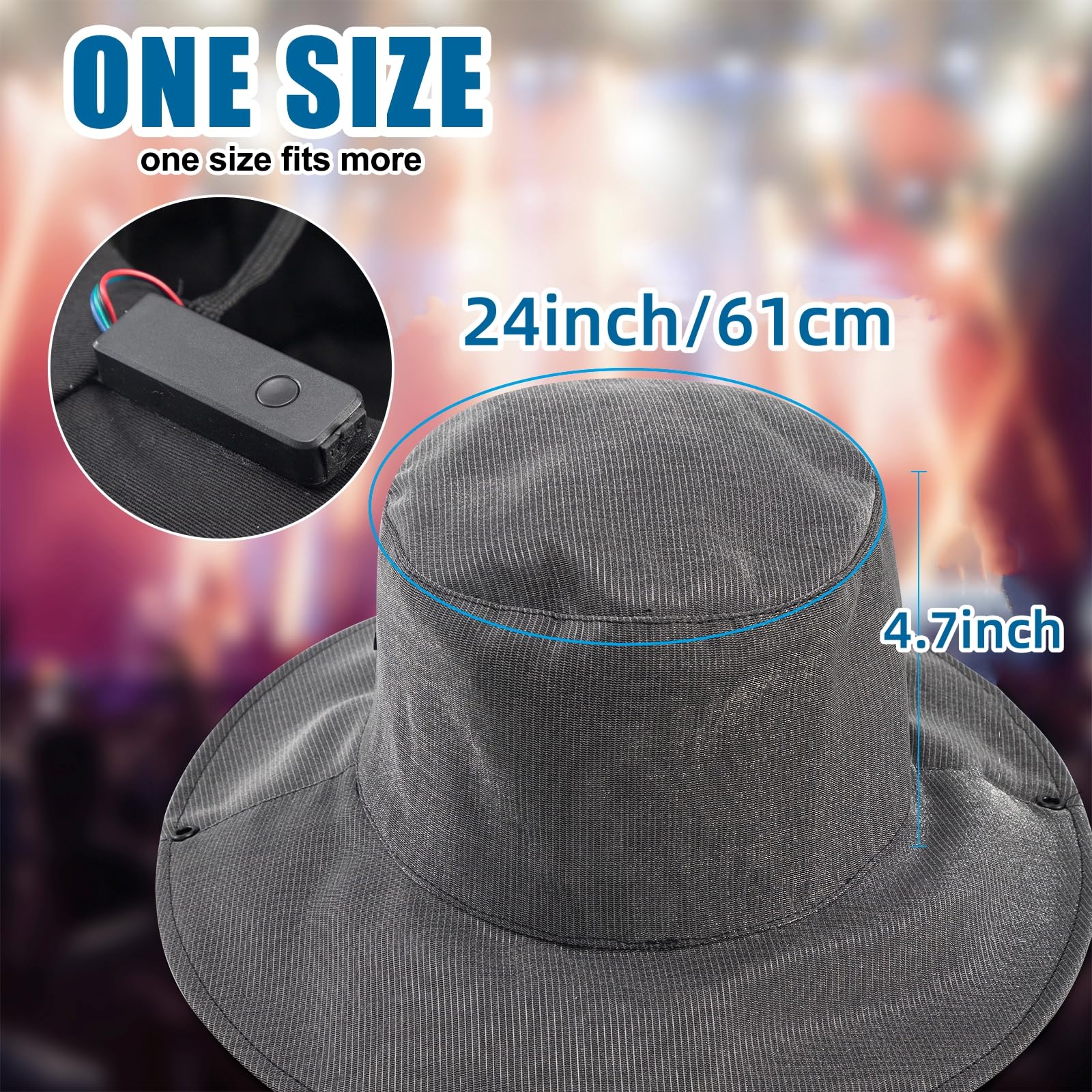 Liovode LED hat versatile for parties, runs, concerts, and outdoor adventures.