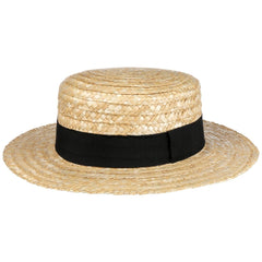 Lipodo boater hat Italy-made with wheat straw for sunny days