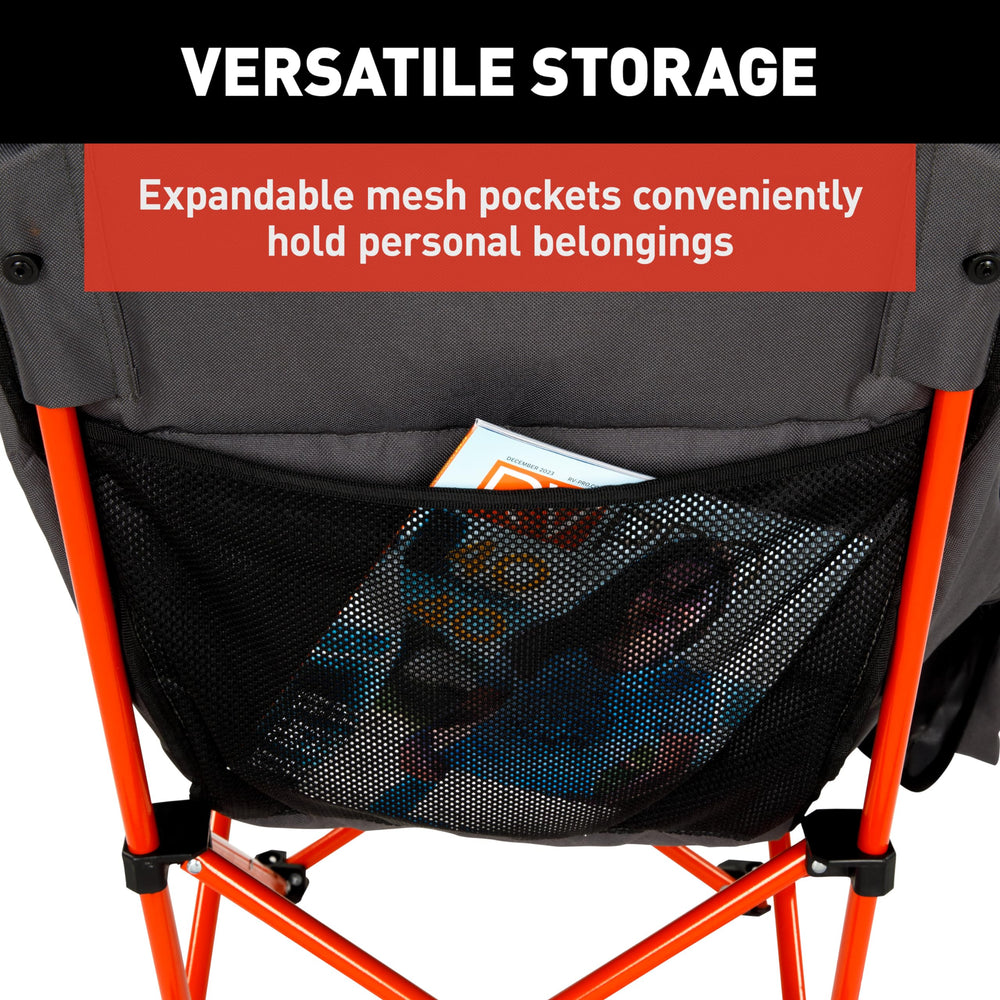Lippert Baja table folded for compact storage in tight campsites.