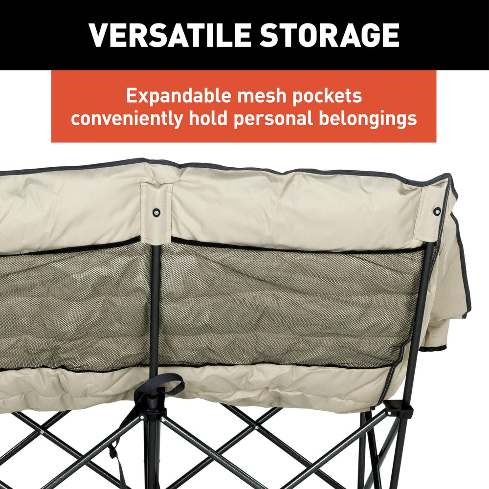 Lippert Big Bear 500lb weight capacity closeup emphasizes sturdy outdoor seating for heavy use.